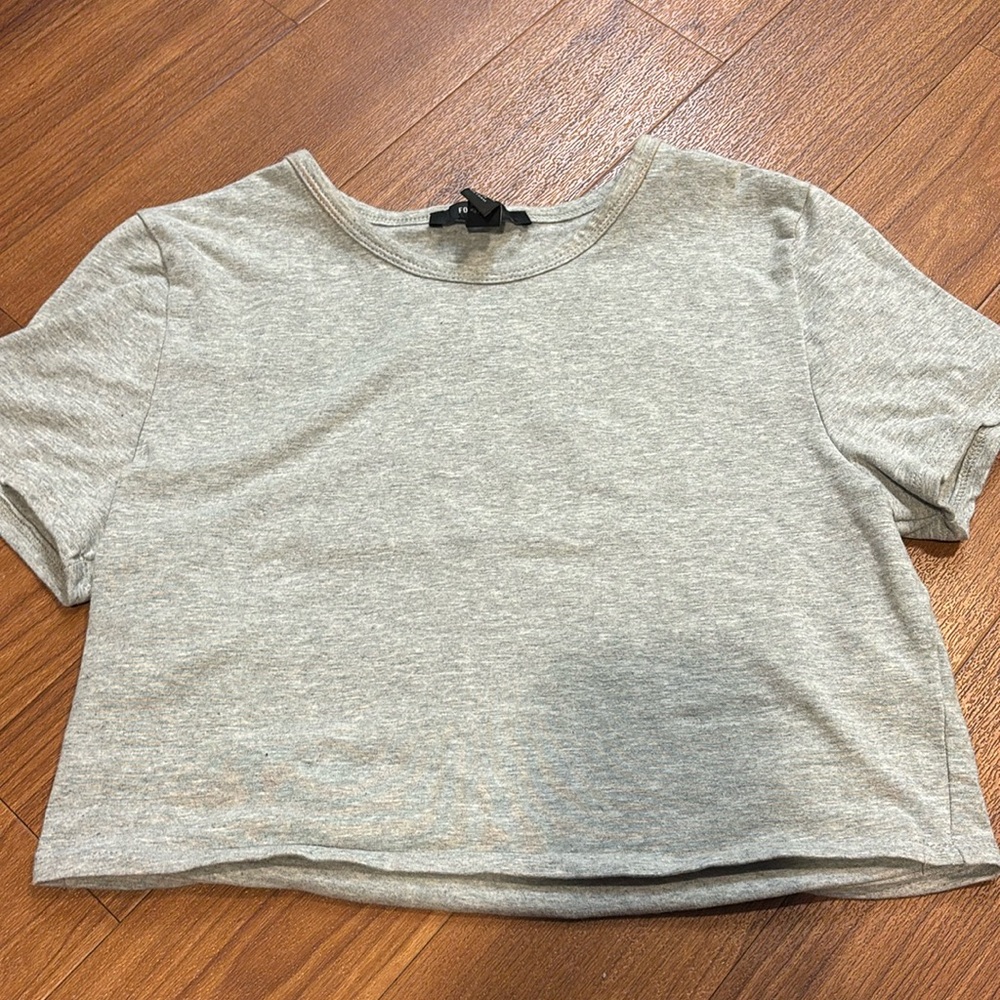 Grey Crop Top